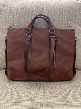 Brown Leather Shoulder Tote/Satchel